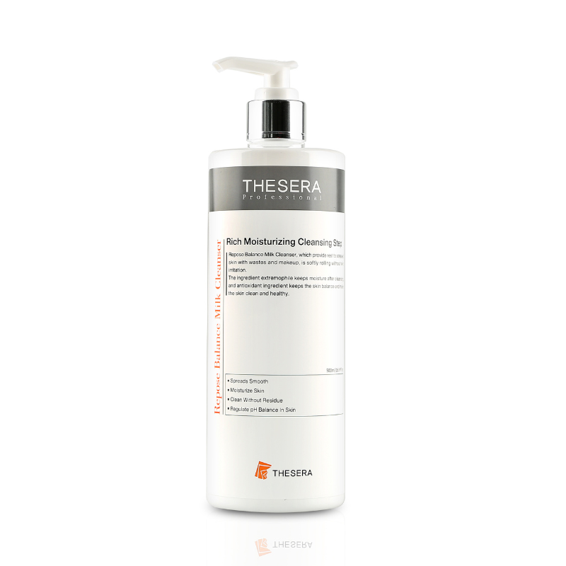Thesera Repose Balance Milk Cleanser – Hipoallergén, intenzíven hidratáló arctisztító tej, 500 ml