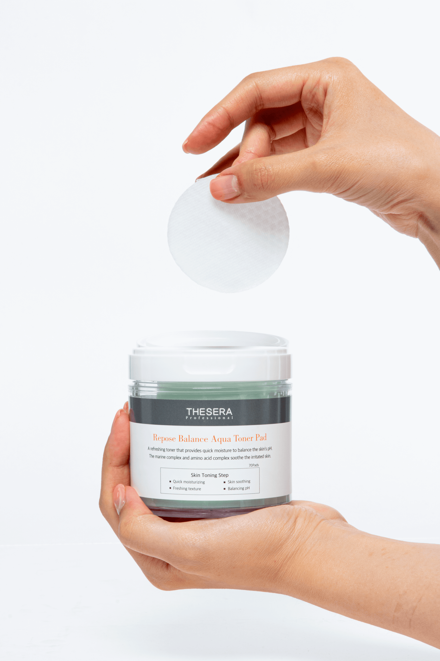 Repose Balance Aqua Toner Pad - hűsítő és frissítő, pH kiegyenlítő hatású arctonikkal átitatott arctisztító korongok